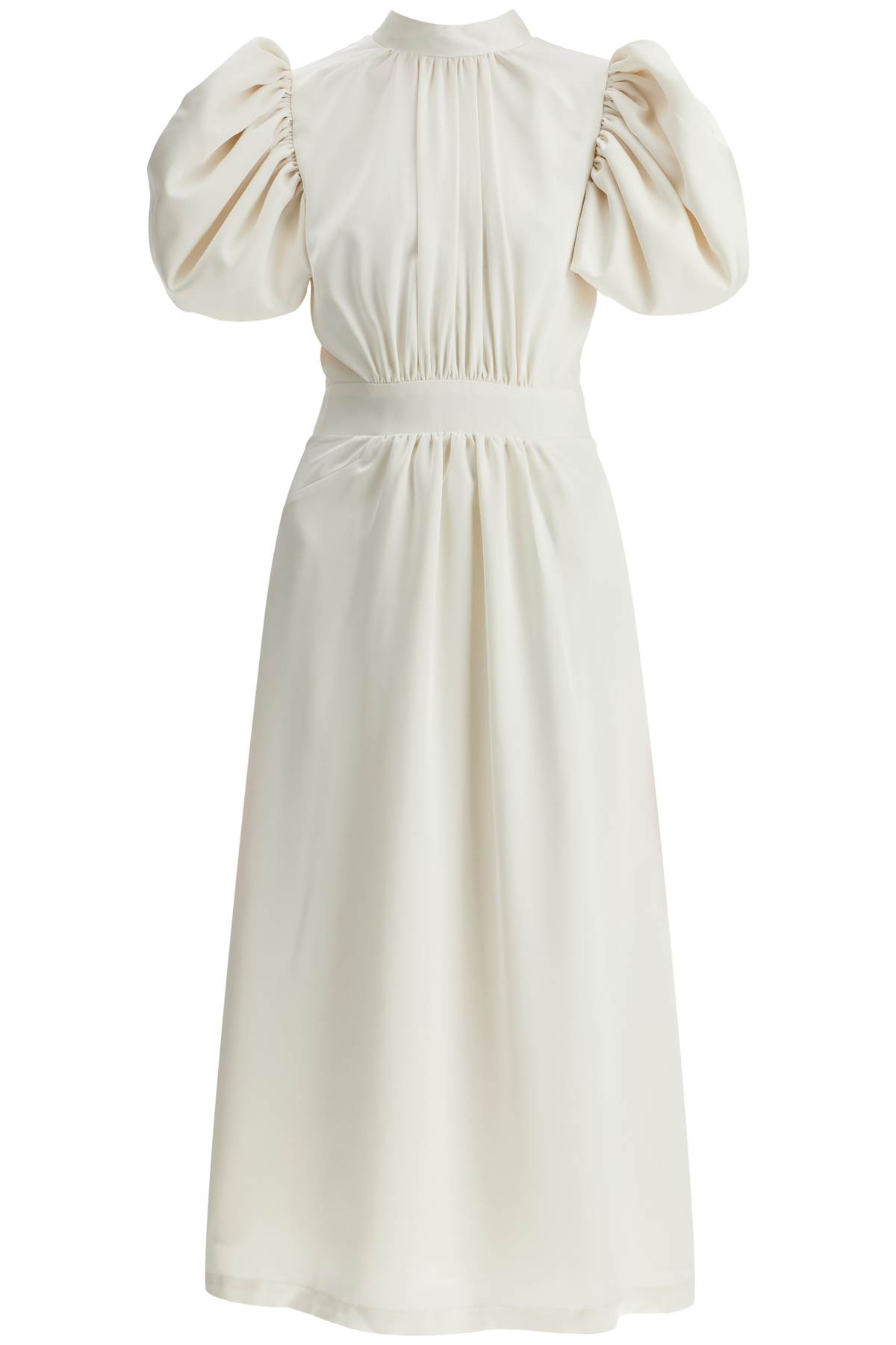 パーティードレス ROTATE midi satin dress with puff sleeves 112518857 Satin midi dress with puff sleeves ROTATE Woman Sz. 38 FR