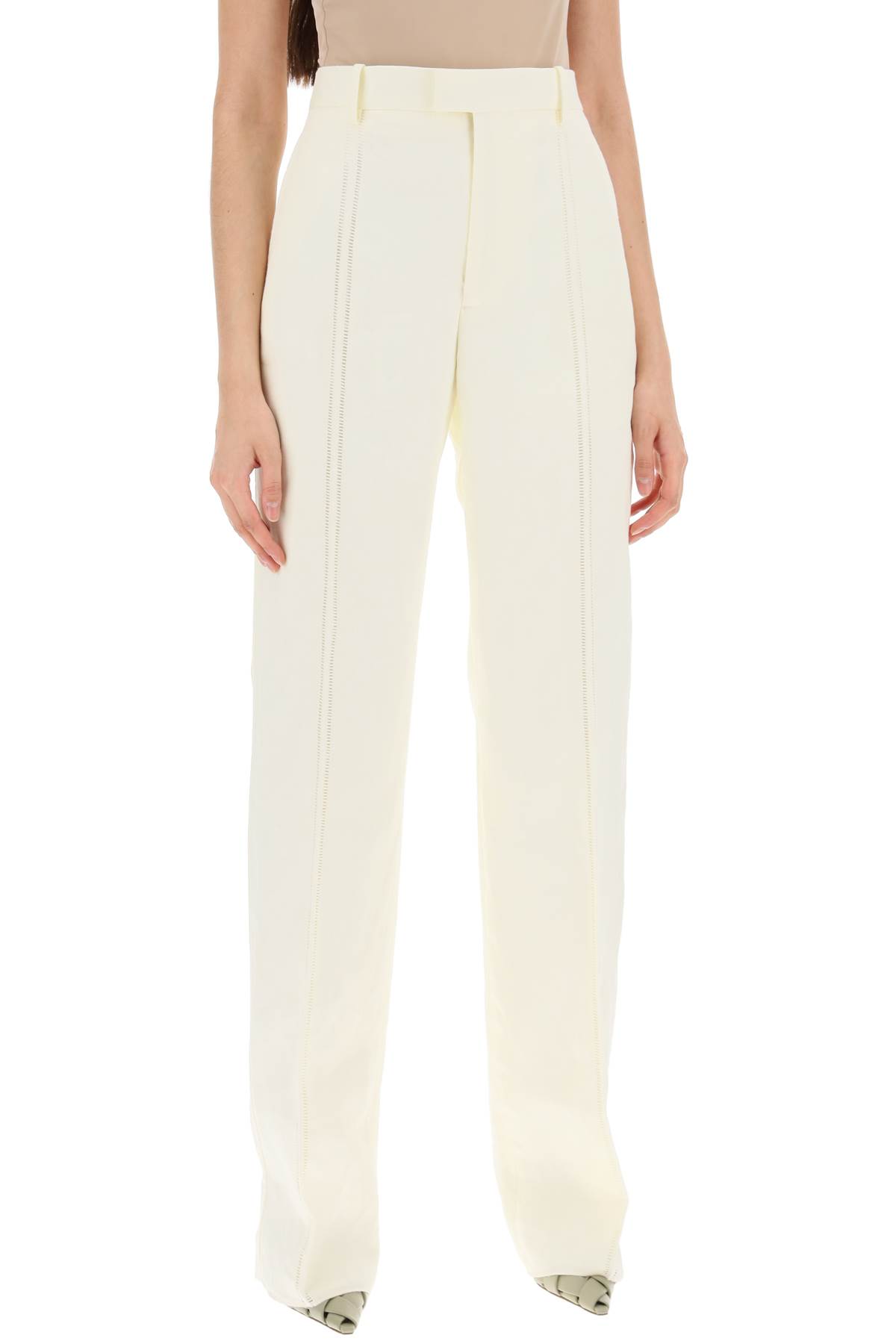 パンツ BOTTEGA VENETA Pastel yellow linen pant (792196V3Z90 9204) イエロー（黄色）系 BOTTEGA VENETA(ボッテガヴェネタ) パンツ