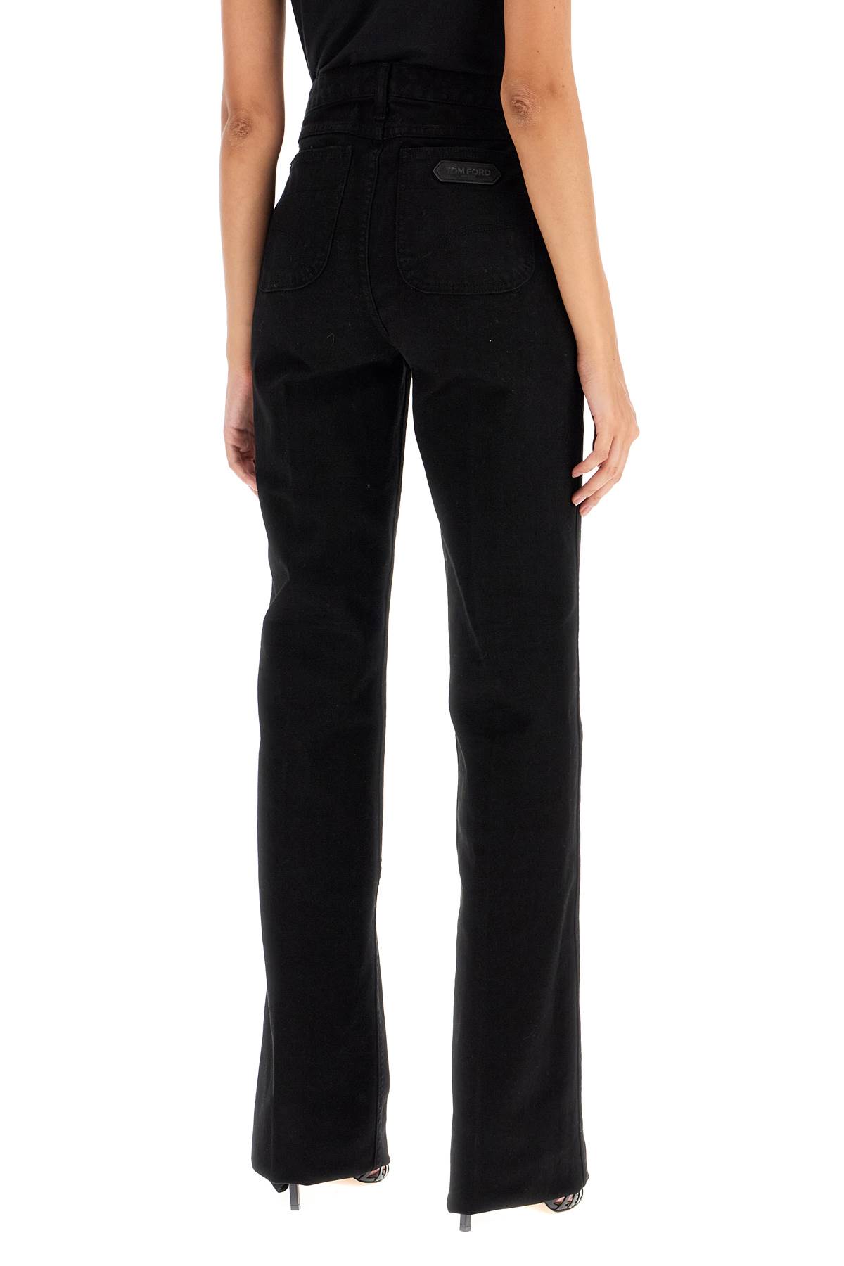 パンツ TOM FORD Woman Pants Black PAD122DEX224 LB999 High-rise silk-blend satin pants in black - Tom Ford | Mytheresa