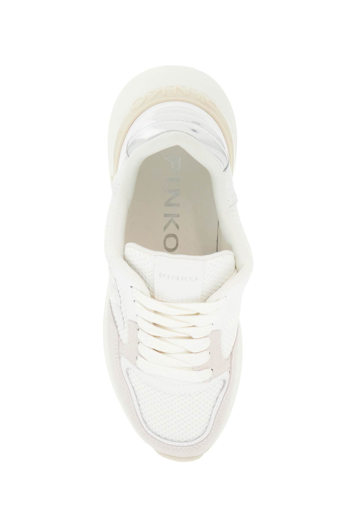 スニーカー PINKO Women Sneakers SS0055P074 Z1B White Gem 07 sneakers PINKO Woman Tg. 7 US SS0055P074 Z1B SILVER